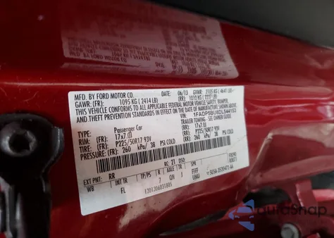 2013 Ford C-Max Sel из США, поврежденный, VIN 1FADP5BU8DL544153